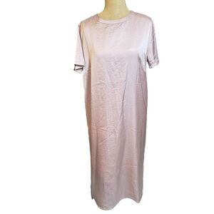 MOD REF Blush Pink‎ High Neck High-Low Long Slip Dress Size Large